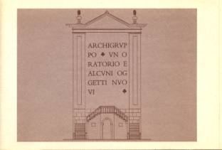 Saetti: frammenti e architetture - sezione archigruppo un oratorio e alcuni oggetti nuovi